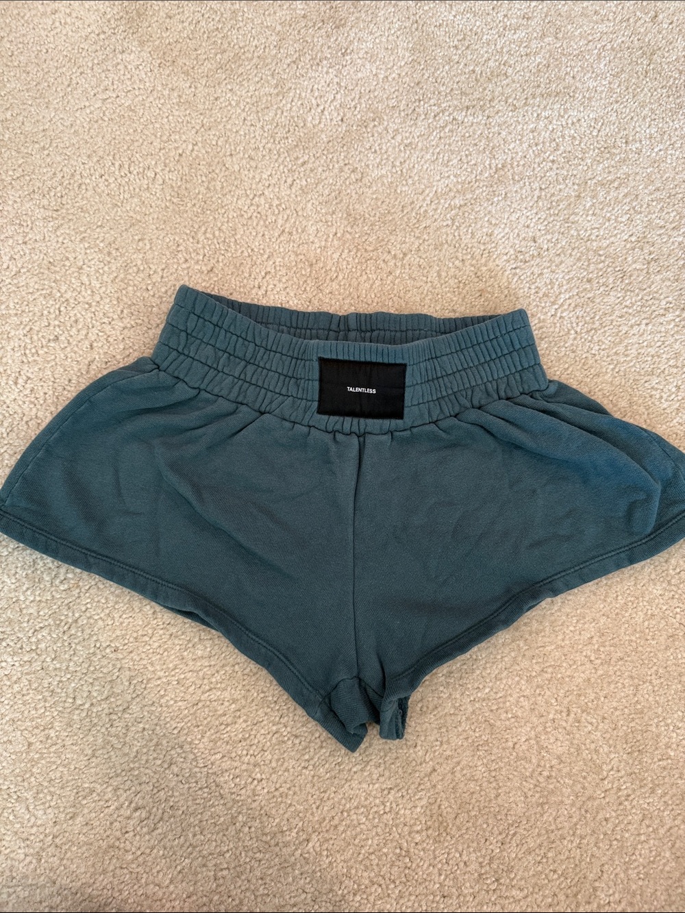 TALENTLESS Teal High-Waist Athletic Shorts